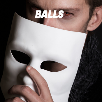 Vampire holding a mask